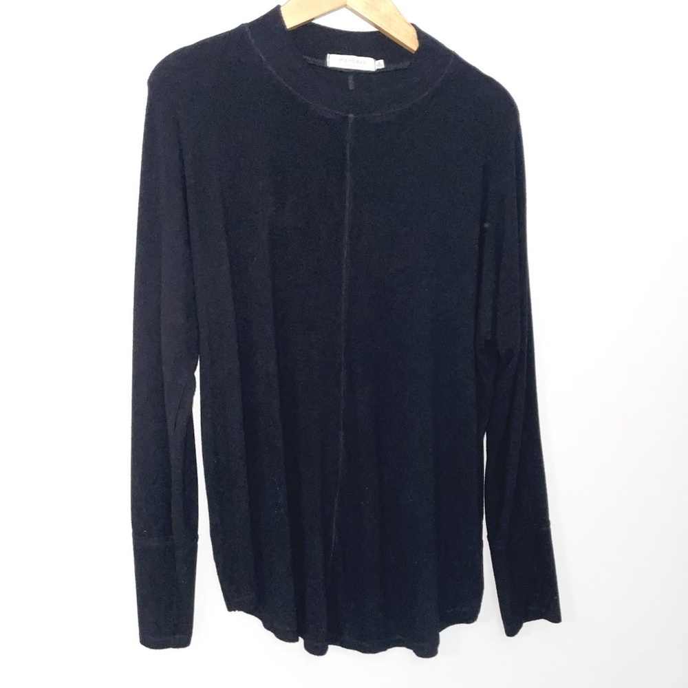 MOD-O-DOC Sweater Tunic Medium Black Chenille Soft cozy lounge